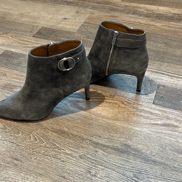 Calvin Klein Suede Grey Ankle Booties - Picture 2 of 3
